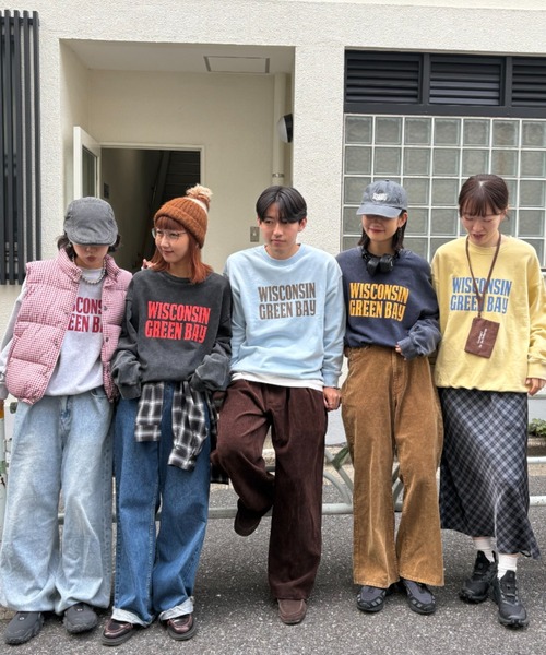 CIAOPANIC TYPY（チャオパニックティピー）の「【UNISEX】NEWアシッドウォッシュ加工/裏毛ロゴスウェット（スウェット・レディース・ブラック/ネイビー/ブラウン/グレー/レッド/サックスブルー/イエロー/インディゴブルー・MEDIUM/LARGE）」の9枚目の写真