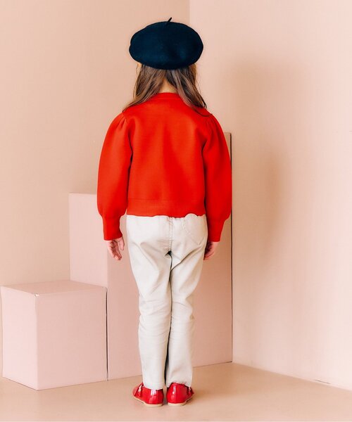 apres les cours（アプレレクール）の「【洗える】ビジューボタンカーディガン_ジュニア対応（カーディガン/ボレロ・キッズ・レッド/シルバー・140/130/120/110/100/90/80）」の8枚目の写真