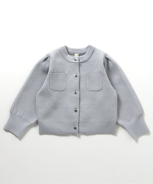 apres les cours（アプレレクール）の「【洗える】ビジューボタンカーディガン_ジュニア対応（カーディガン/ボレロ・キッズ・レッド/シルバー・140/130/120/110/100/90/80）」の12枚目の写真