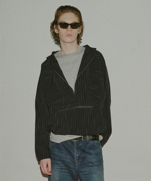 Jieda（ジエダ）の「PULLOVER PARKA（パーカー・メンズ・チェック/ネイビー/グレー・1/2）」の3枚目の写真