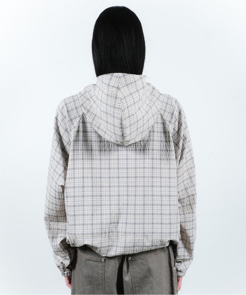 Jieda（ジエダ）の「PULLOVER PARKA（パーカー・メンズ・チェック/ネイビー/グレー・1/2）」の9枚目の写真