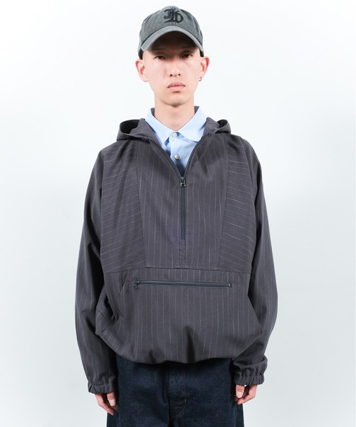 Jieda（ジエダ）の「PULLOVER PARKA（パーカー・メンズ・チェック/ネイビー/グレー・1/2）」の11枚目の写真