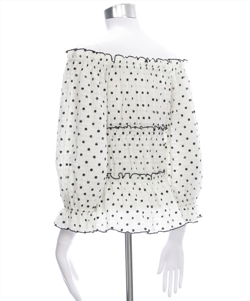 clear（クリア）の「2wayリボン付きメロウレース七分袖トップス[バレエコア ガーリー]≪AW新作≫（シャツ/ブラウス・レディース・オフホワイト/ブラック/ホワイト系その他/ブラウン・F）」の15枚目の写真