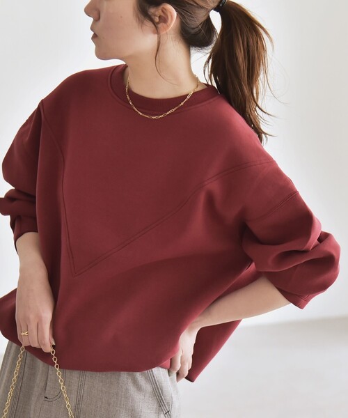 quaranciel:〈洗濯機可能〉ポンチ Vヨーク バルーン スウェット プル