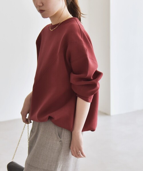 quaranciel:〈洗濯機可能〉ポンチ Vヨーク バルーン スウェット プル