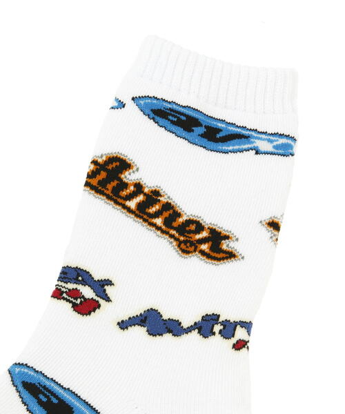 AVIREX（アヴィレックス）の「《直営店限定》50th PATTERN SOX / 50周年パターン 靴下 / AVIREX / アヴィレックス（ソックス/靴下・メンズ・ブラック・FREE）」の4枚目の写真