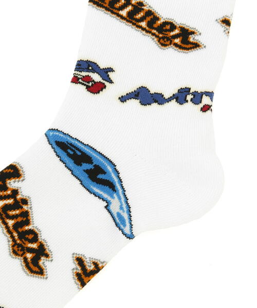 AVIREX（アヴィレックス）の「《直営店限定》50th PATTERN SOX / 50周年パターン 靴下 / AVIREX / アヴィレックス（ソックス/靴下・メンズ・ブラック・FREE）」の3枚目の写真