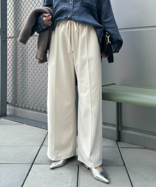 Jena espace merveilleux(ジェナ エスパスメルヴェイユ)の「【名品!あったかパンツ】ウールライクイージーパンツ(その他パンツ・レディース・アイボリー/チャコールグレー/ベージュ・1/2)」の6枚目の写真