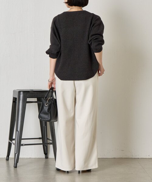 Jena espace merveilleux(ジェナ エスパスメルヴェイユ)の「【名品!あったかパンツ】ウールライクイージーパンツ(その他パンツ・レディース・アイボリー/チャコールグレー/ベージュ・1/2)」の12枚目の写真