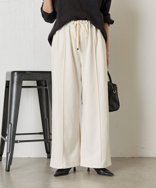 Jena espace merveilleux(ジェナ エスパスメルヴェイユ)の「【名品!あったかパンツ】ウールライクイージーパンツ(その他パンツ・レディース・アイボリー/チャコールグレー/ベージュ・1/2)」の13枚目の写真