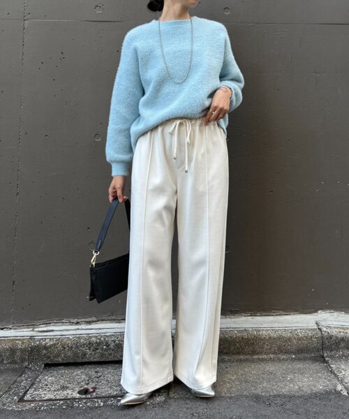 Jena espace merveilleux(ジェナ エスパスメルヴェイユ)の「【名品!あったかパンツ】ウールライクイージーパンツ(その他パンツ・レディース・アイボリー/チャコールグレー/ベージュ・1/2)」の15枚目の写真