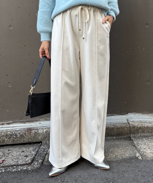 Jena espace merveilleux(ジェナ エスパスメルヴェイユ)の「【名品!あったかパンツ】ウールライクイージーパンツ(その他パンツ・レディース・アイボリー/チャコールグレー/ベージュ・1/2)」の16枚目の写真