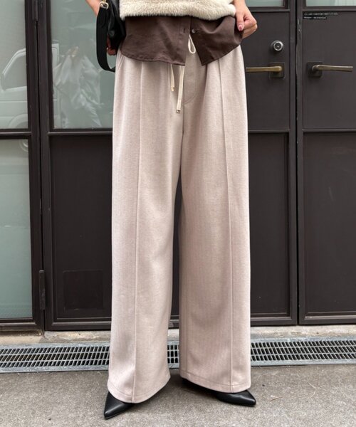 名品！あったかパンツ】ウールライクイージーパンツ（その他パンツ