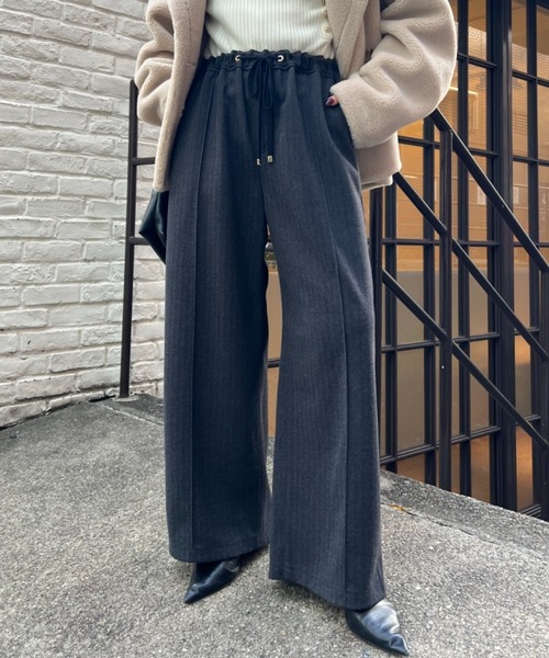 セール】【名品！あったかパンツ】ウールライクイージーパンツ（その他