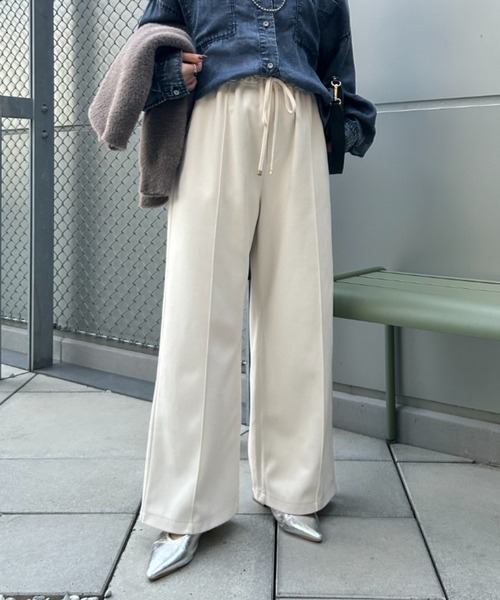 セール】【名品！秋の一軍パンツ】ウールライクイージーパンツ（その他