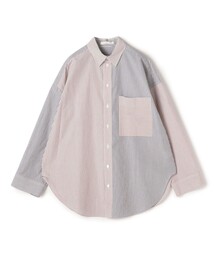 3【美品】ギャルリーヴィー　ストライプ　コットン　長袖シャツ コントラストストライプ レギュラーシャツ | GALERIE VIE (Women