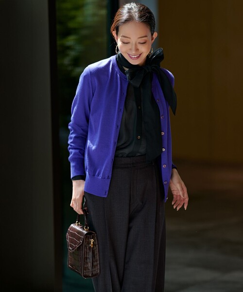 セール】【見上愛さん着用/洗える】シアービエラ ボウタイ ブラウス