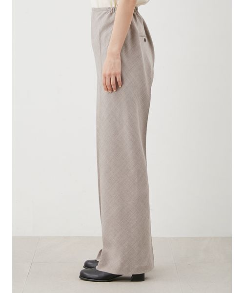 Mila Owen（ミラオーウェン）の「リネンライクセンタープレスワイドイージーパンツ（スラックス・レディース・ブラック/モカ/ホワイト・0/1）」の6枚目の写真