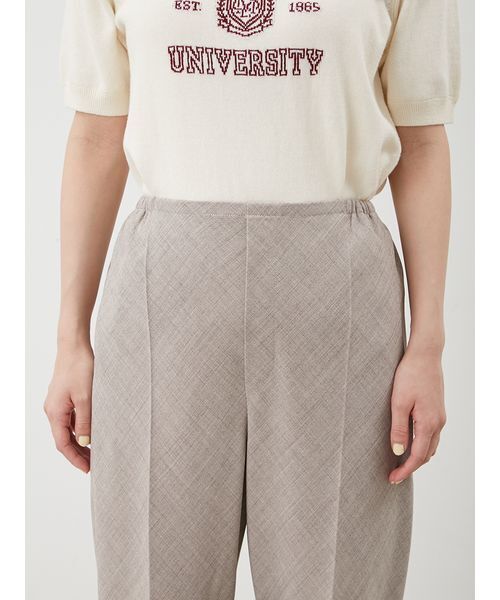 Mila Owen（ミラオーウェン）の「リネンライクセンタープレスワイドイージーパンツ（スラックス・レディース・ブラック/モカ/ホワイト・0/1）」の8枚目の写真