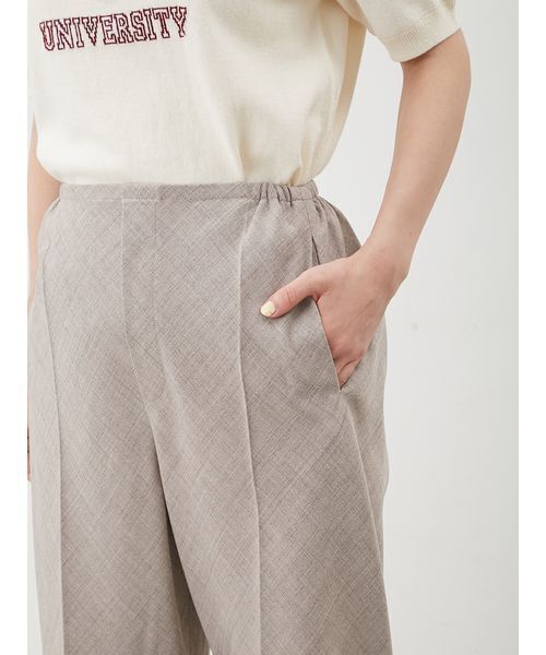 Mila Owen（ミラオーウェン）の「リネンライクセンタープレスワイドイージーパンツ（スラックス・レディース・ブラック/モカ/ホワイト・0/1）」の9枚目の写真