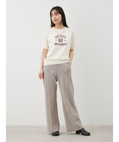 Mila Owen（ミラオーウェン）の「リネンライクセンタープレスワイドイージーパンツ（スラックス・レディース・ブラック/モカ/ホワイト・0/1）」の13枚目の写真