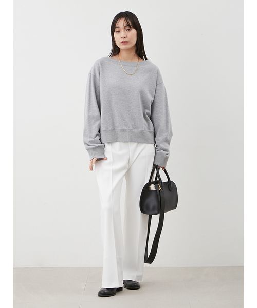 Mila Owen（ミラオーウェン）の「リネンライクセンタープレスワイドイージーパンツ（スラックス・レディース・ブラック/モカ/ホワイト・0/1）」の16枚目の写真