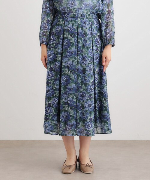 LAURA ASHLEY(ローラアシュレイ)の「【洗える/同柄アイテムあり】ケラウェイ柄 ドビースカート(スカート・レディース・ネイビー系7/レッド系1・38/40)」の11枚目の写真