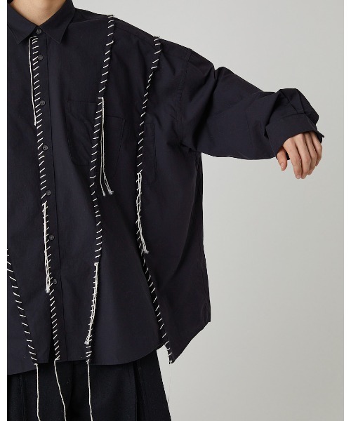 DISCOVERED（ディスカバード）の「DOCKING WIDE LOOPING SHIRTS（シャツ/ブラウス・メンズ・ブルー系その他/ブラック/ホワイト・SMALL/LARGE）」の20枚目の写真