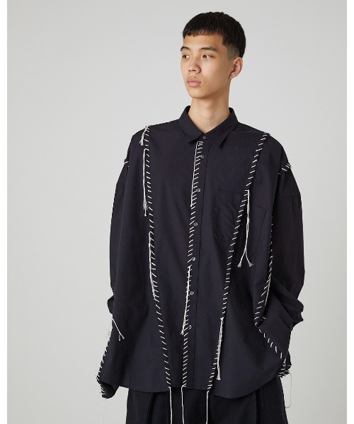 DISCOVERED（ディスカバード）の「DOCKING WIDE LOOPING SHIRTS（シャツ/ブラウス・メンズ・ブルー系その他/ブラック/ホワイト・SMALL/LARGE）」の16枚目の写真