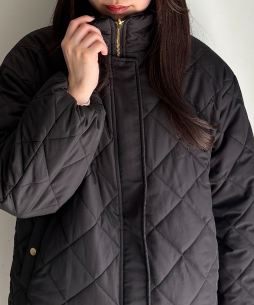 UNDOVE 中綿キルトリバーシブルファーコート 【ファージャケット