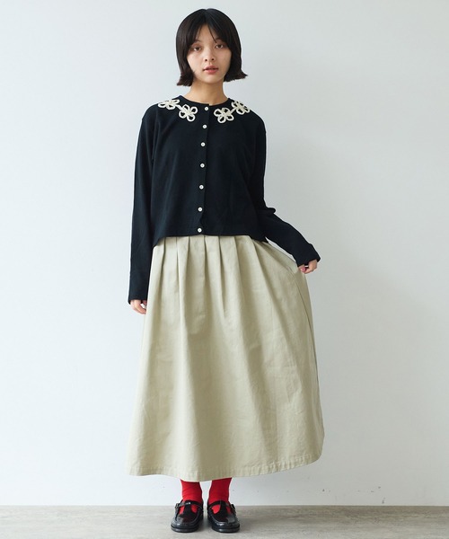 bulle de savon（ビュルデサボン）の「△くるくるはなテープ刺繍 カーディガン（Tシャツ/カットソー・レディース・ブラック/グレー・FREE）」の22枚目の写真