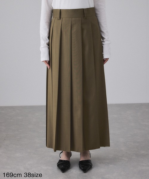 ADAM ET ROPE'(アダムエロペ)の「【EMOELLE】フロントプリーツスカート(スカート・レディース・ブラック系その他3/イエロー系その他3・36/38)」の11枚目の写真