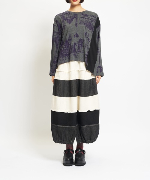 gomme（ゴム）の「8ozデニム　マルチSKT（デニムスカート・レディース・アイボリー/ブラック/インディゴブルー・MEDIUM）」の10枚目の写真