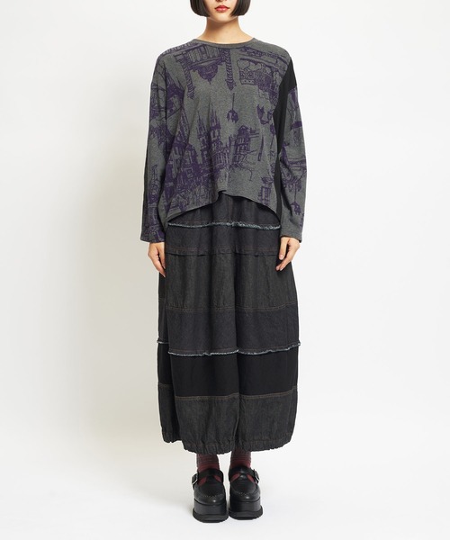 gomme（ゴム）の「8ozデニム　マルチSKT（デニムスカート・レディース・アイボリー/ブラック/インディゴブルー・MEDIUM）」の15枚目の写真