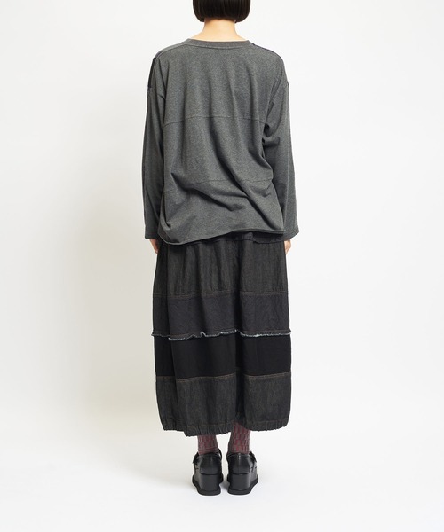 gomme（ゴム）の「8ozデニム　マルチSKT（デニムスカート・レディース・アイボリー/ブラック/インディゴブルー・MEDIUM）」の16枚目の写真