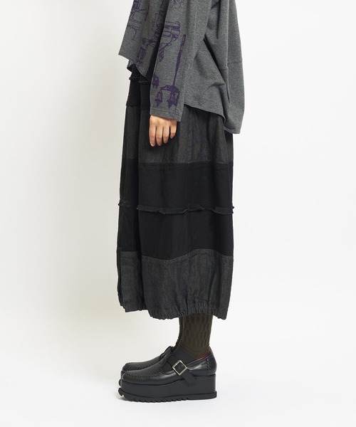 gomme（ゴム）の「8ozデニム　マルチSKT（デニムスカート・レディース・アイボリー/ブラック/インディゴブルー・MEDIUM）」の18枚目の写真