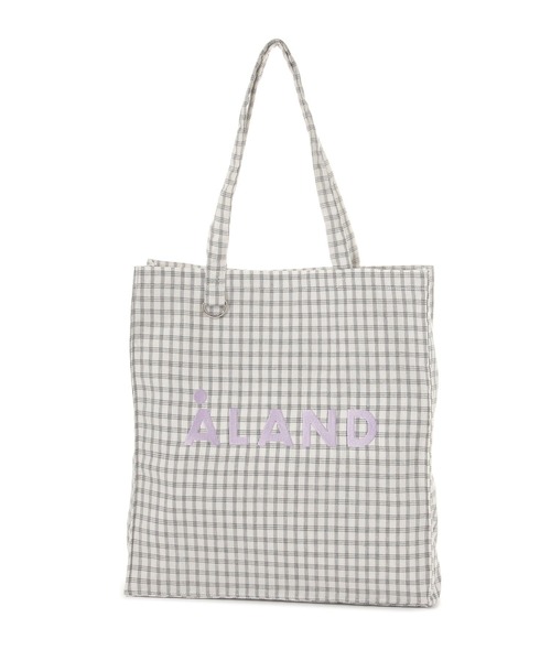 ALAND（エーランド）の「【UNISEX】ALAND／チェックマチトート（トートバッグ・レディース・ブラック/ブラウン/グレー/オフホワイト/ネイビー/ライトグレー・FREE）」の11枚目の写真