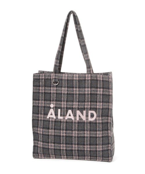 ALAND(エーランド)の「【UNISEX】ALAND/チェックマチトート(トートバッグ・レディース・ブラック/ブラウン/グレー/オフホワイト/ネイビー/ライトグレー・FREE)」の13枚目の写真
