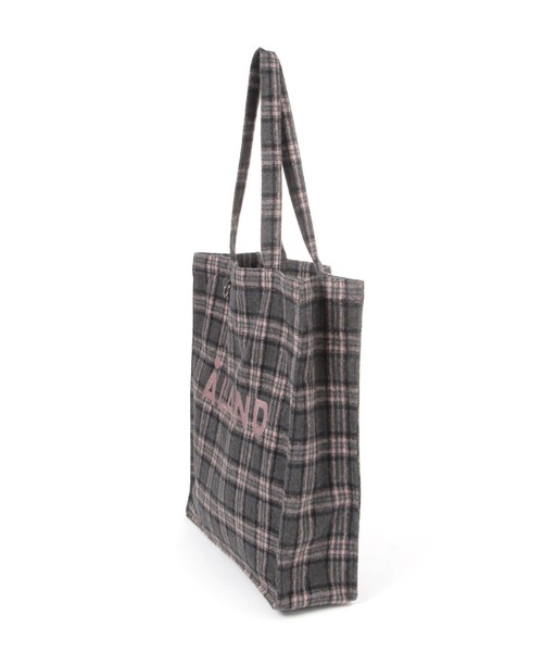 ALAND(エーランド)の「【UNISEX】ALAND/チェックマチトート(トートバッグ・レディース・ブラック/ブラウン/グレー/オフホワイト/ネイビー/ライトグレー・FREE)」の14枚目の写真