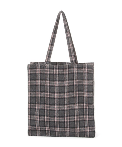 ALAND(エーランド)の「【UNISEX】ALAND/チェックマチトート(トートバッグ・レディース・ブラック/ブラウン/グレー/オフホワイト/ネイビー/ライトグレー・FREE)」の15枚目の写真