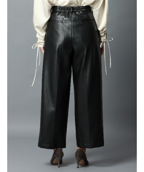 CIS.（シス）の「CIS． ワイドパンツ ハンドウォッシュ エコレザー 無地（その他パンツ・レディース・ブラック・34(5号)/36(7号)/38(9号)/40(11号)）」の7枚目の写真