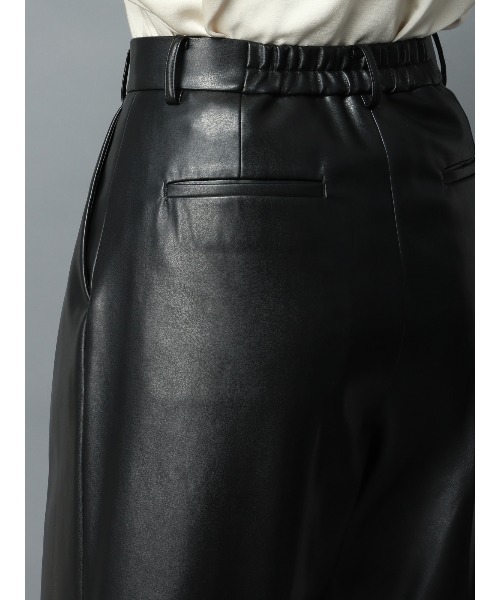 CIS.（シス）の「CIS． ワイドパンツ ハンドウォッシュ エコレザー 無地（その他パンツ・レディース・ブラック・34(5号)/36(7号)/38(9号)/40(11号)）」の9枚目の写真