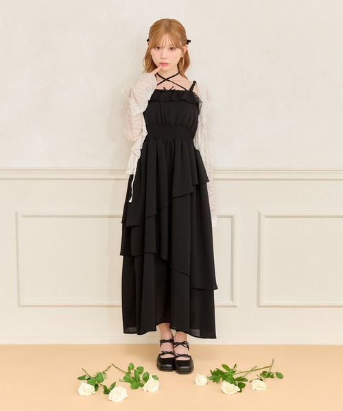 フリルティアードキャミワンピース（ワンピース）｜apres jour（アプレ