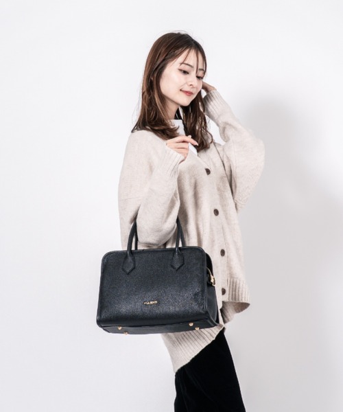 Rivel(リヴェル)の「【PULICATI/プリカーティ】2WAY レザー ハンドバッグ イタリア製(ハンドバッグ・レディース・ブラック/ベージュ・FREE)」の10枚目の写真