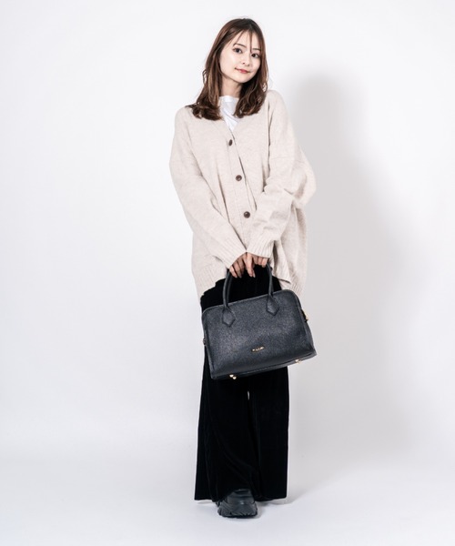 Rivel(リヴェル)の「【PULICATI/プリカーティ】2WAY レザー ハンドバッグ イタリア製(ハンドバッグ・レディース・ブラック/ベージュ・FREE)」の15枚目の写真