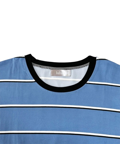 VIBGYOR（ヴィブジョー）の「オーバーサイズ ボーダー ロンT／長袖カットソー(CZ)（Tシャツ/カットソー・レディース・ホワイト/ブルー・MEDIUM/LARGE）」の13枚目の写真