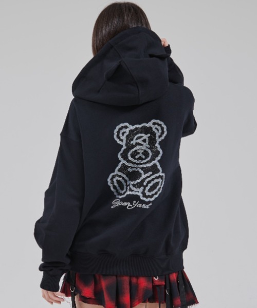OY(オーワイ)の「『OY/オーワイ』DOLLY STONE EAR HOODIE ZIP UP/ドリーストーン イヤー ジップアップパーカー(パーカー・レディース・ホワイト/ブラック・L/M)」の20枚目の写真