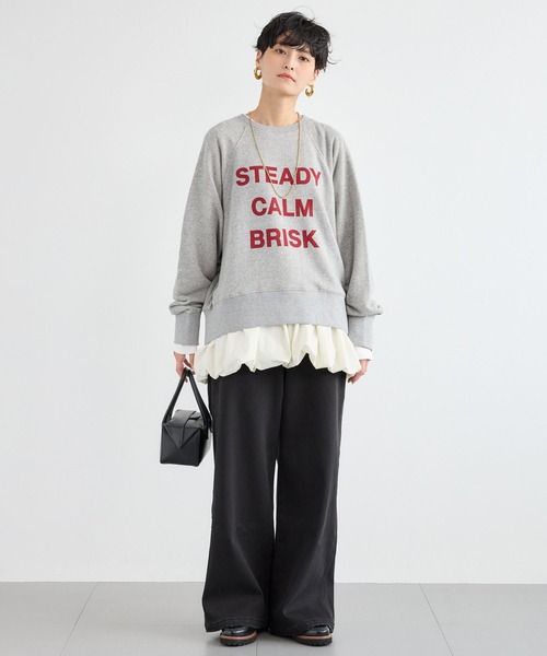 BARNYARDSTORM(バンヤードストーム)の「BARNYARDSTORM / 裾バルーンプルオーバー/マシンウォッシャブル(Tシャツ/カットソー・レディース・ブラック/ホワイト・FREE)」の14枚目の写真