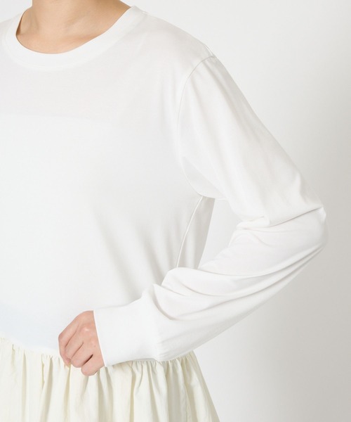 BARNYARDSTORM(バンヤードストーム)の「BARNYARDSTORM / 裾バルーンプルオーバー/マシンウォッシャブル(Tシャツ/カットソー・レディース・ブラック/ホワイト・FREE)」の21枚目の写真