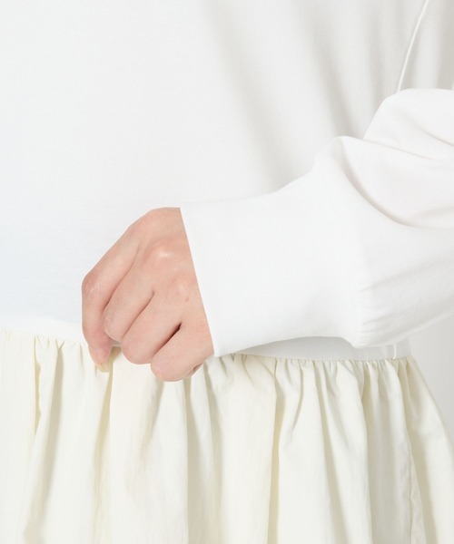 BARNYARDSTORM(バンヤードストーム)の「BARNYARDSTORM / 裾バルーンプルオーバー/マシンウォッシャブル(Tシャツ/カットソー・レディース・ブラック/ホワイト・FREE)」の20枚目の写真